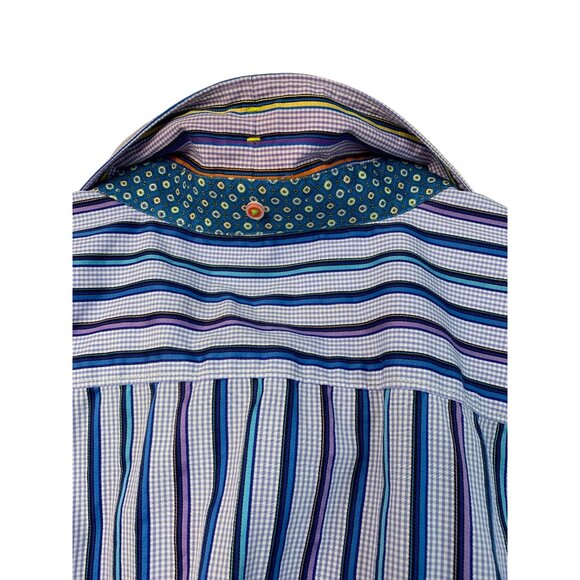 Robert Graham X Edition Men's Striped Button Sport Shirt Cotton LS 2XL 7426 EUC - Picture 8 of 10